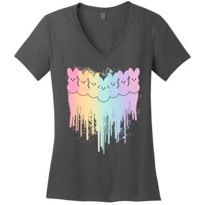 Cute Easter Painted Spring Colors Peeps Women's V-Neck T-Shirt