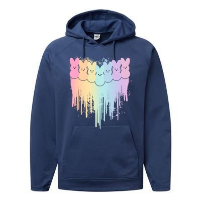 Cute Easter Painted Spring Colors Peeps Performance Fleece Hoodie