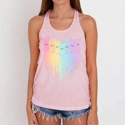 Cute Easter Painted Spring Colors Peeps Women's Knotted Racerback Tank