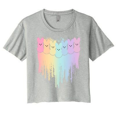 Cute Easter Painted Spring Colors Peeps Women's Crop Top Tee