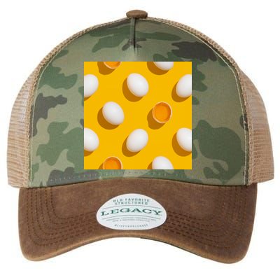 Chicken Eggs Pattern Legacy Tie Dye Trucker Hat