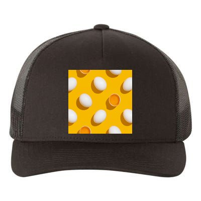 Chicken Eggs Pattern Yupoong Adult 5-Panel Trucker Hat