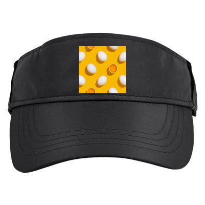 Chicken Eggs Pattern Adult Drive Performance Visor