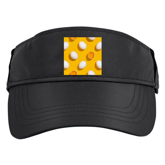Chicken Eggs Pattern Adult Drive Performance Visor