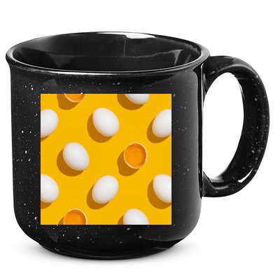 Chicken Eggs Pattern 15oz Campfire Ceramic Mug
