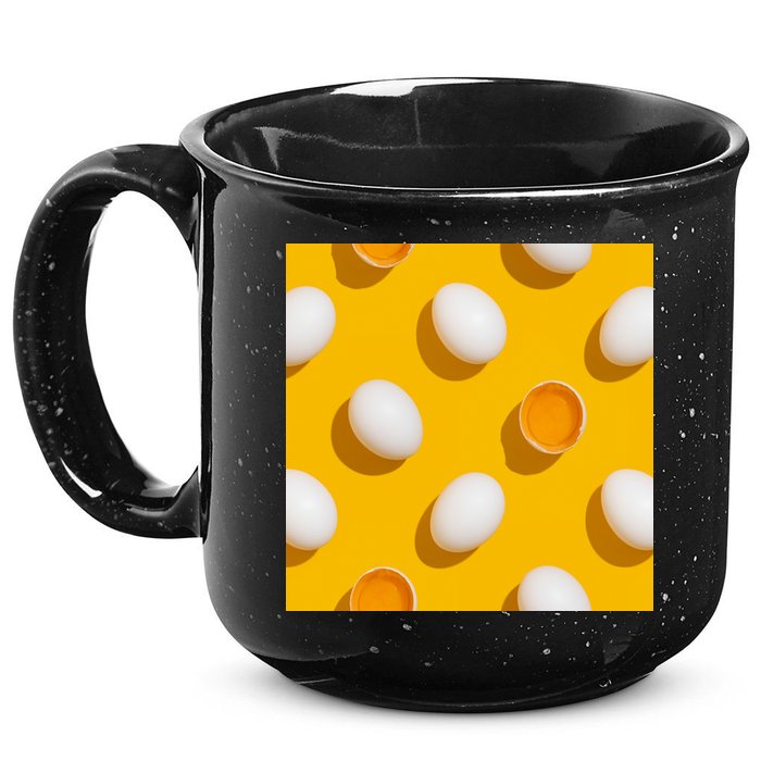 Chicken Eggs Pattern 15oz Campfire Ceramic Mug