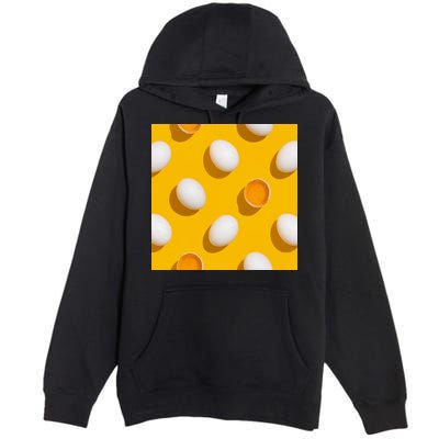 Chicken Eggs Pattern Premium Pullover Hoodie