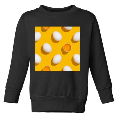 Chicken Eggs Pattern Toddler Sweatshirt