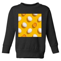 Chicken Eggs Pattern Toddler Sweatshirt