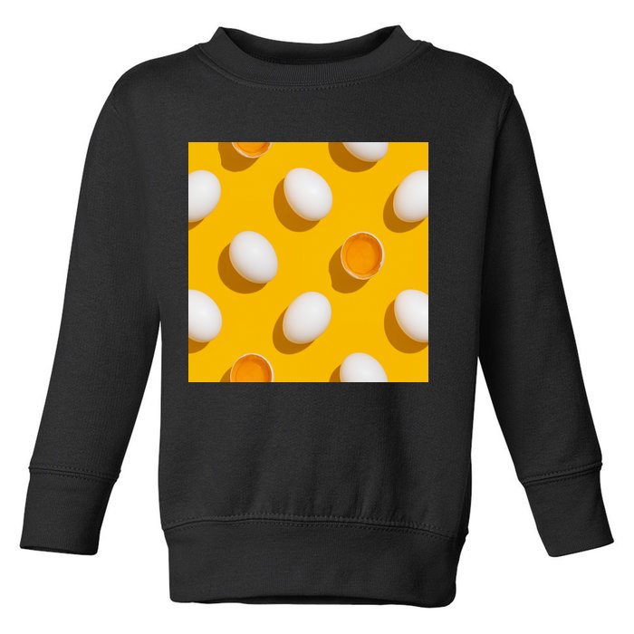 Chicken Eggs Pattern Toddler Sweatshirt