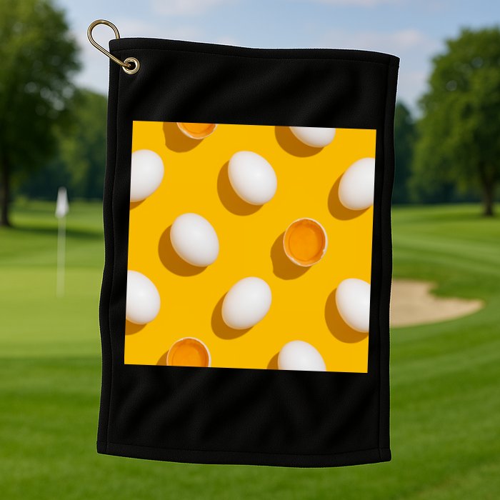 Chicken Eggs Pattern Golf Towel