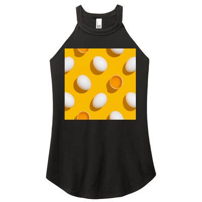 Chicken Eggs Pattern Women's Perfect Tri Rocker Tank