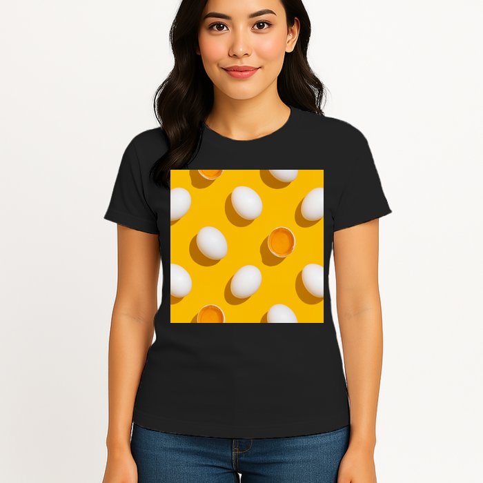 Chicken Eggs Pattern Womens T-Shirt