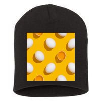 Chicken Eggs Pattern Short Acrylic Beanie