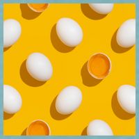 Chicken Eggs Pattern Sueded Cloud Jersey T-Shirt