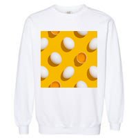 Chicken Eggs Pattern Garment-Dyed Sweatshirt