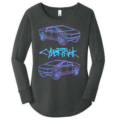 Cybertrucks Electric Pick Up Truck Selfdriving Technology Women's Perfect Tri Tunic Long Sleeve Shirt