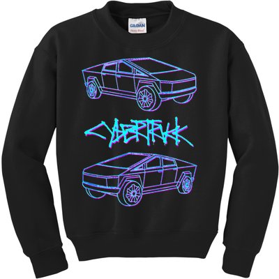 Cybertrucks Electric Pick Up Truck Selfdriving Technology Kids Sweatshirt