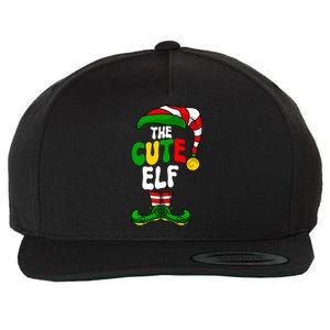 Cute Elf Pajama Matching Group Christmas Holiday Wool Snapback Cap