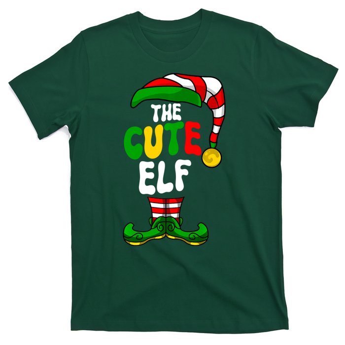 Cute Elf Pajama Matching Group Christmas Holiday T-Shirt