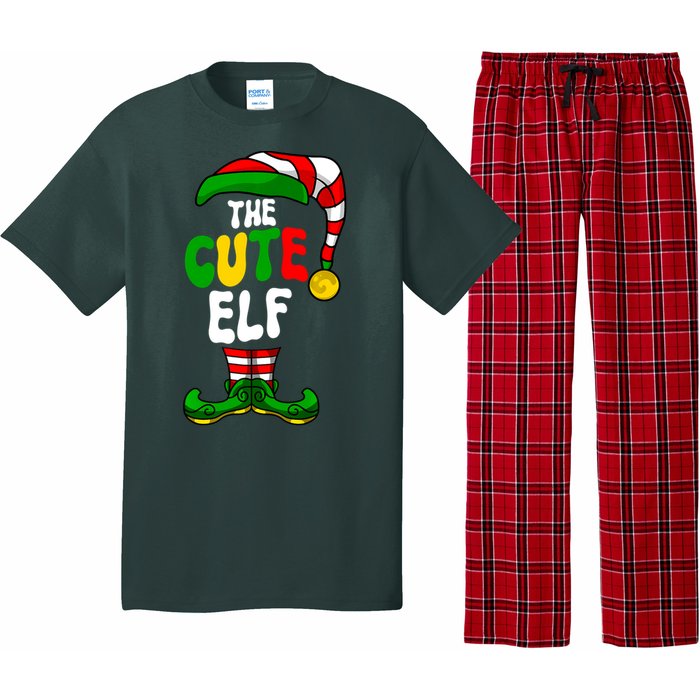 Cute Elf Pajama Matching Group Christmas Holiday Pajama Set