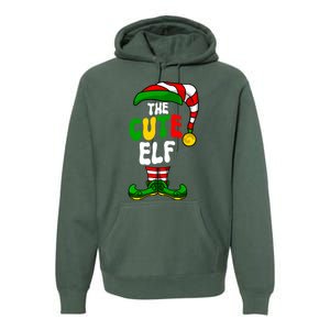 Cute Elf Pajama Matching Group Christmas Holiday Premium Hoodie