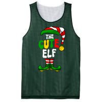 Cute Elf Pajama Matching Group Christmas Holiday Mesh Reversible Basketball Jersey Tank