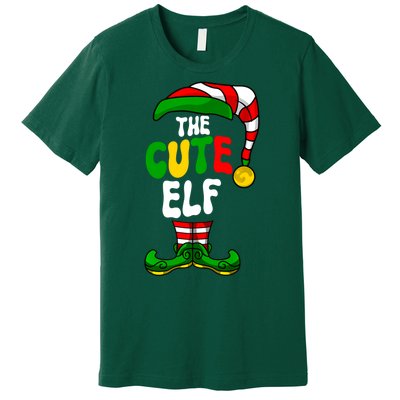 Cute Elf Pajama Matching Group Christmas Holiday Premium T-Shirt