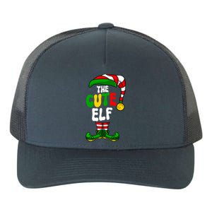 Cute Elf Pajama Matching Group Christmas Holiday Yupoong Adult 5-Panel Trucker Hat