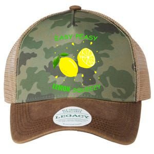 Cute Easy Peasy Lemon Squeezy Fun Summertime Lemonade Lover Gift Legacy Tie Dye Trucker Hat