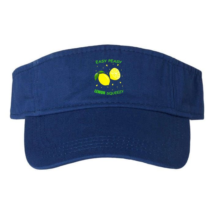 Cute Easy Peasy Lemon Squeezy Fun Summertime Lemonade Lover Gift Valucap Bio-Washed Visor