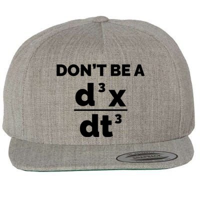 Calculus Equation Pun DonT Be A Jerk Wool Snapback Cap