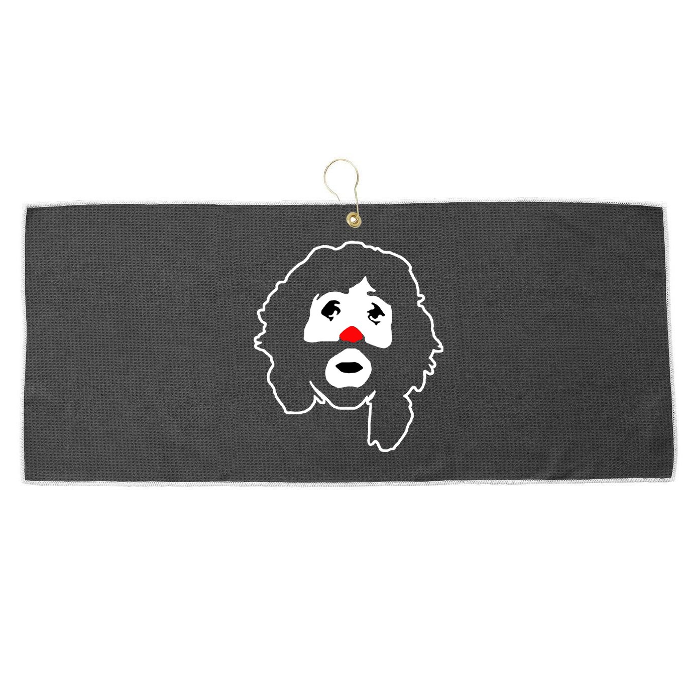 Cepillin Clown Red Nose Large Microfiber Waffle Golf Towel
