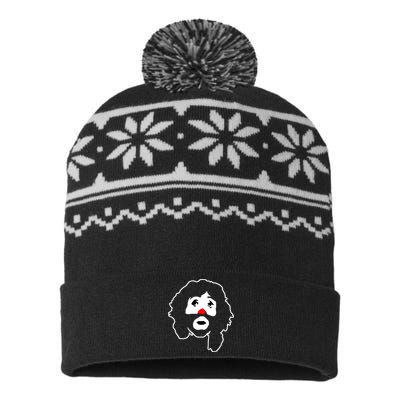 Cepillin Clown Red Nose USA-Made Snowflake Beanie