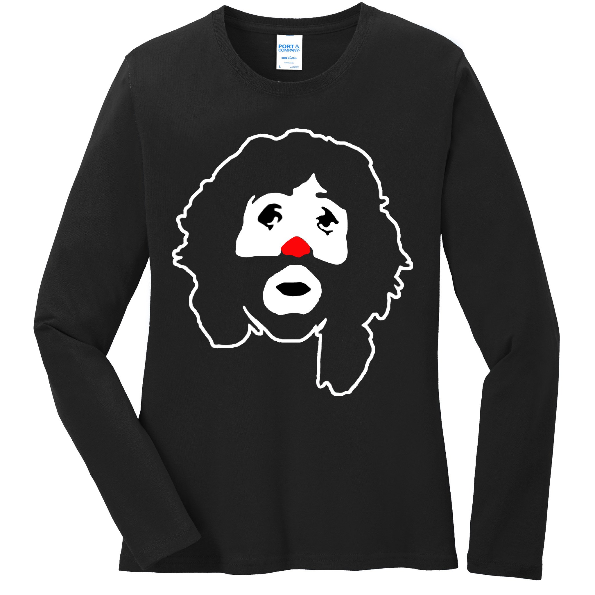 Cepillin Clown Red Nose Ladies Long Sleeve Shirt