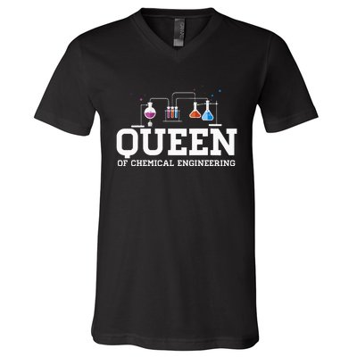 Chemical Engineering Queen Chemical Engineer Outfit Gift V-Neck T-Shirt