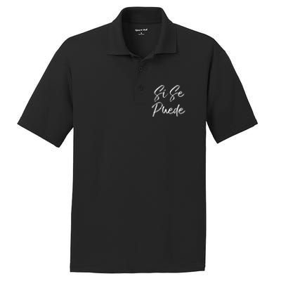 Cute Empowert Quote Spanish Español Sí Se Puede Funny Gift PosiCharge RacerMesh Polo