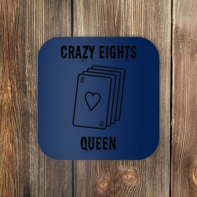 Crazy Eights Queen Card Game Playing Halloween Spooky Coaster