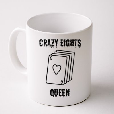 Crazy Eights Queen Card Game Playing Halloween Spooky Coffee Mug