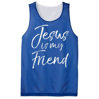 Christian Evangelism Quote Faith Gift Jesus is My Friend Mesh Reversible Basketball Jersey Tank