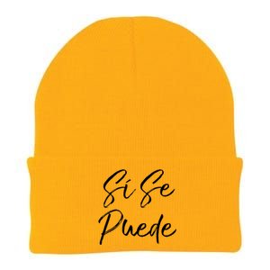 Cute Español Quote Spanish Feminist Sí Se Puede Great Gift Knit Cap Winter Beanie