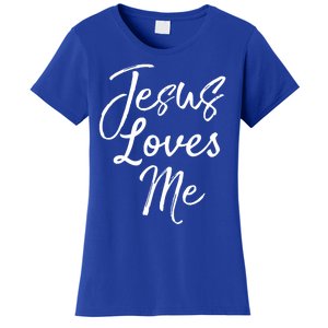 Christian Evangelism Quote Bible Verse Saying Jesus Loves Me Gift Women's T-Shirt