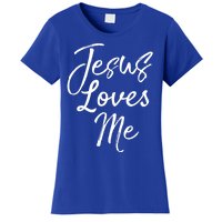 Christian Evangelism Quote Bible Verse Saying Jesus Loves Me Gift Women's T-Shirt