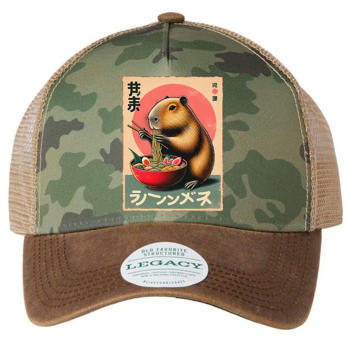 Capybara Eating Ramen Noodles Japanese Art Capybara Legacy Tie Dye Trucker Hat
