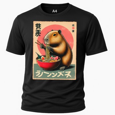 Capybara Eating Ramen Noodles Japanese Art Capybara Performance Shirt
