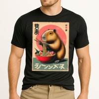Capybara Eating Ramen Noodles Japanese Art Capybara Cooling Performance Crew T-Shirt