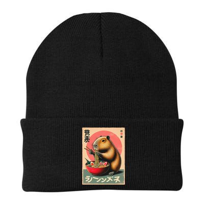 Capybara Eating Ramen Noodles Japanese Art Capybara Beanie
