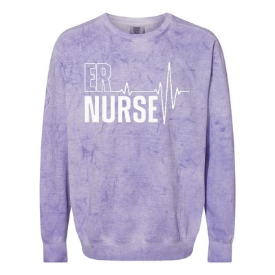 Cool Emergency Room Nurse Design For Men Women ER Nursing Colorblast Crewneck Sweatshirt