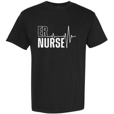 Cool Emergency Room Nurse Design For Men Women ER Nursing Garment-Dyed Heavyweight T-Shirt