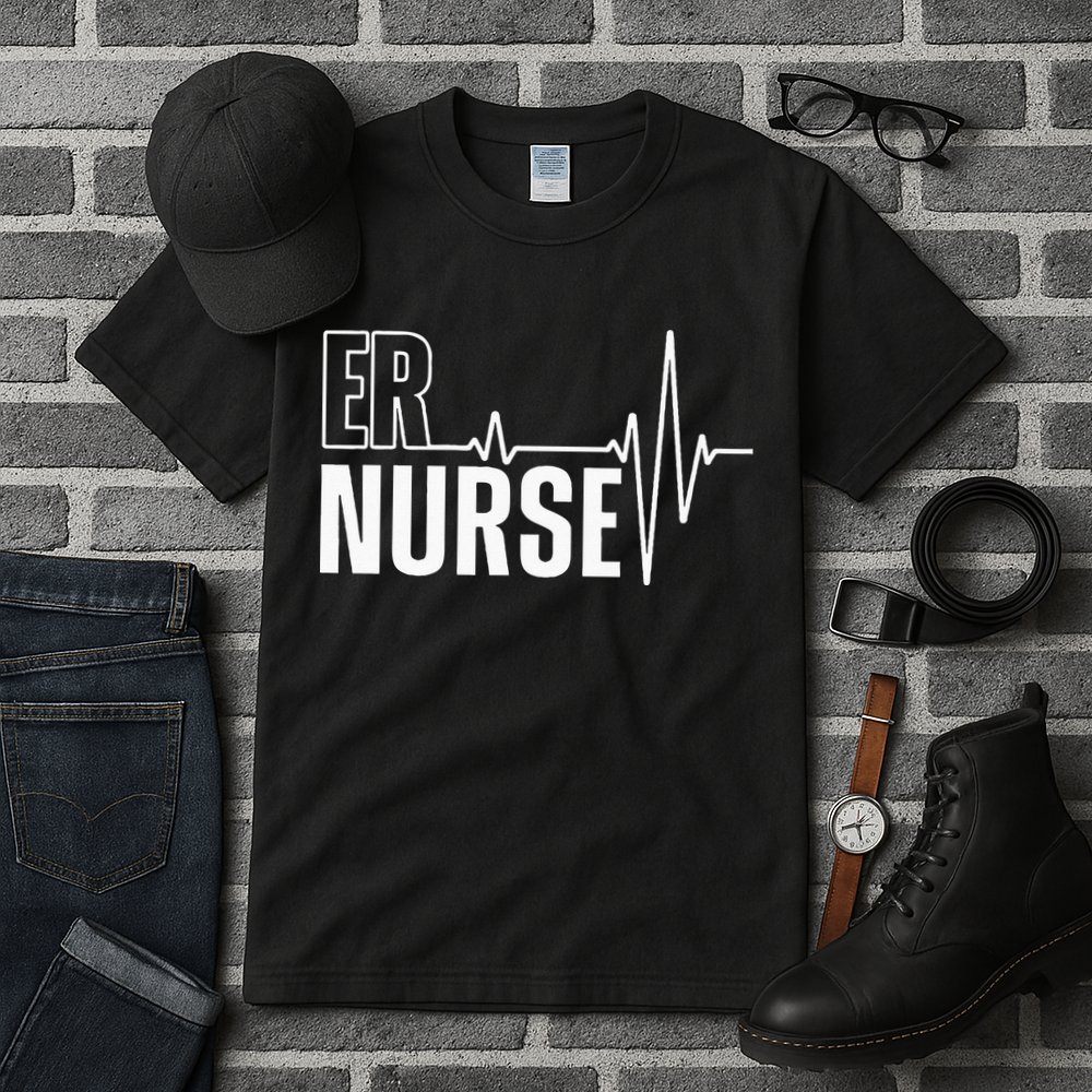 Cool Emergency Room Nurse Design For Men Women ER Nursing Tall T-Shirt